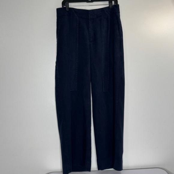 Banana Republic Pants - Banana Republic Womens Size 10 Navy 100% Lycocel Pleated Front Wide-Leg Pants